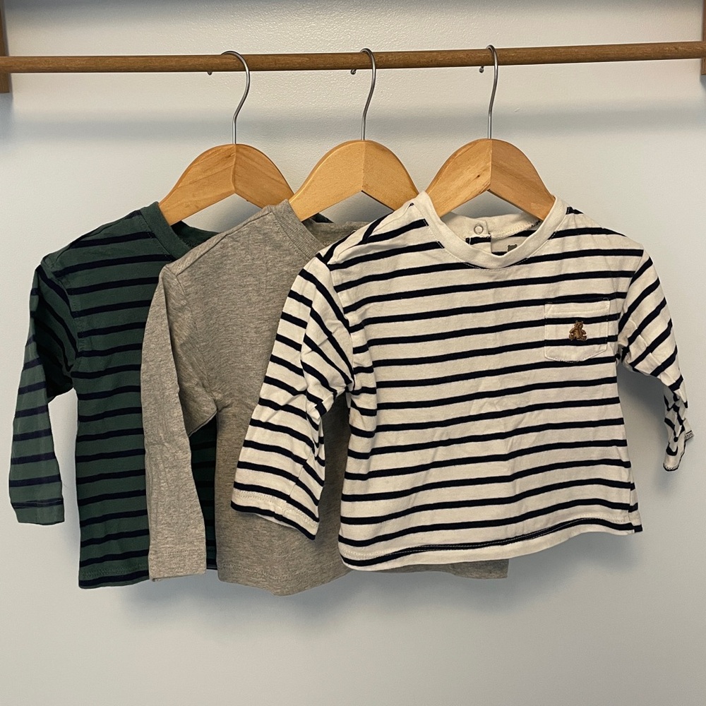Baby GAP Long Sleeve T-Shirts, set of 3 - 18M